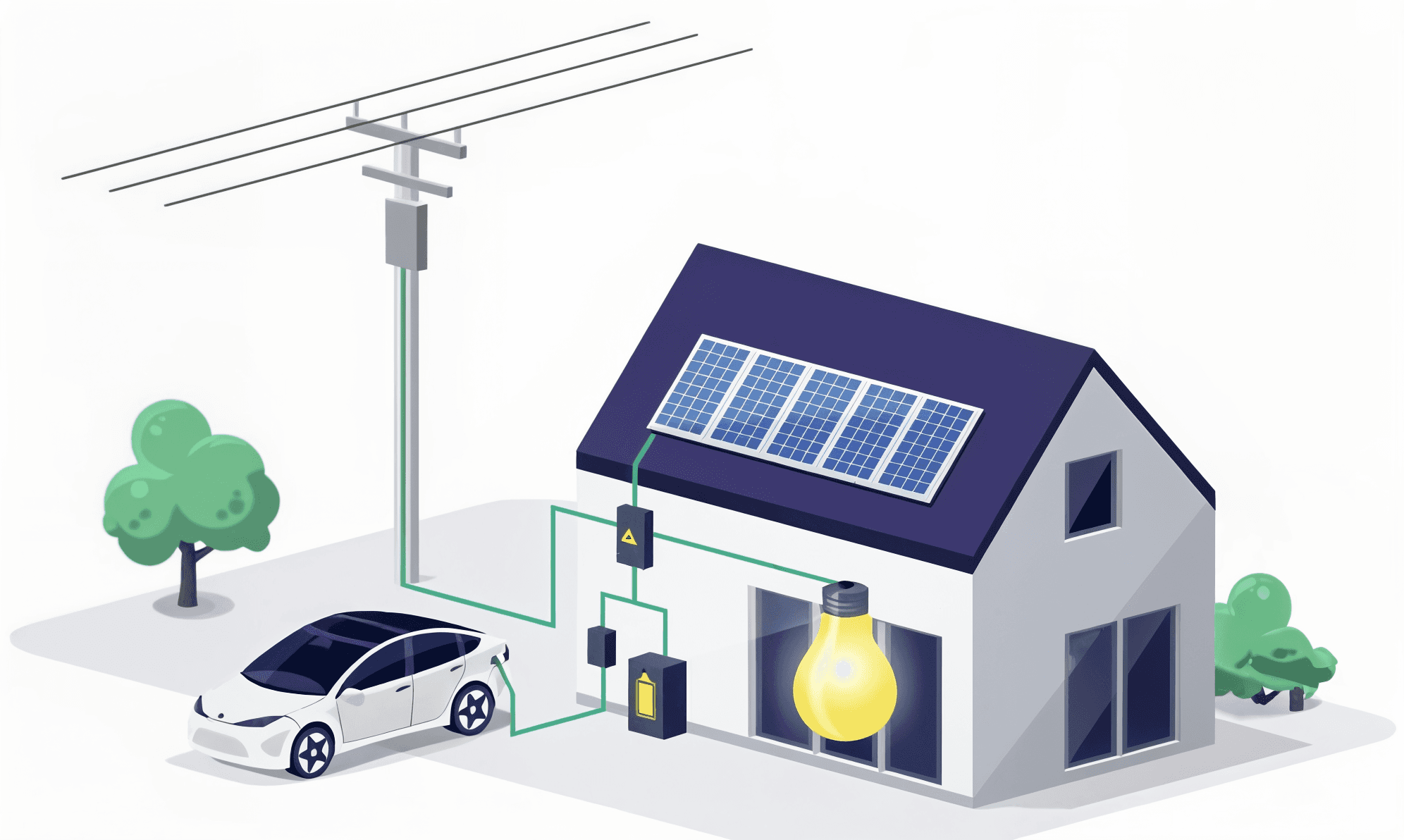 Solar Home Illustration